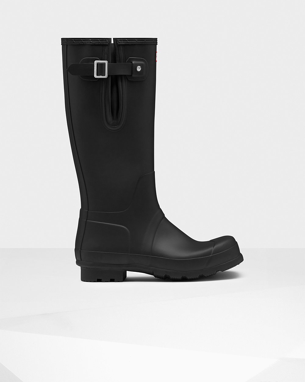 Men Hunter Original Side Adjustable | Tall Rain Boots Black | NZ-15943-KMGA